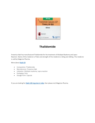 Thalidomide Capsule