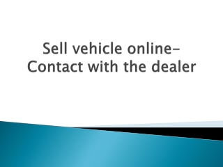 Sell-vehicle-online-Contact-with-the-dealer