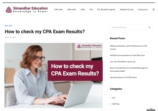 How to check my CPA Exam Results?
