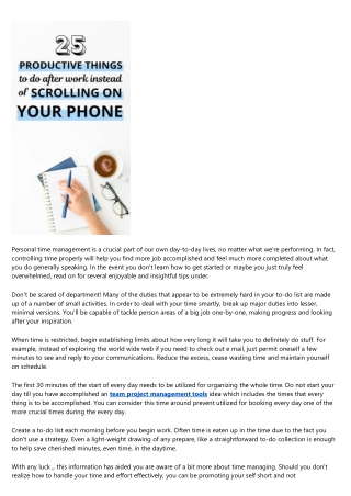 Discover What You Need To Learn About Time Management