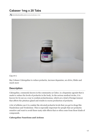 buy cabergoline uk