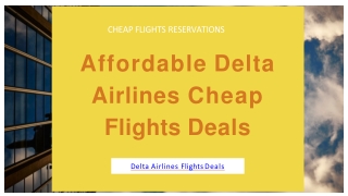 Affordable Delta Airlines Cheap Flights Deals