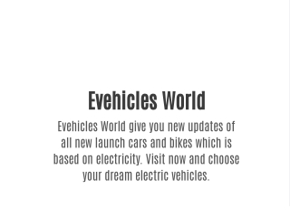 Evehicles World