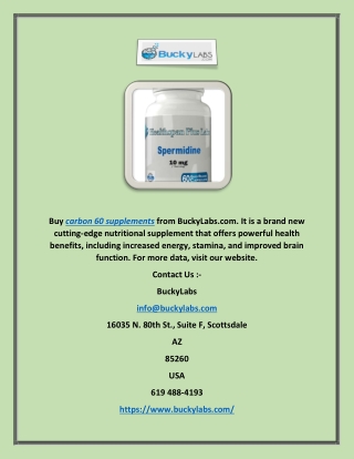 Carbon 60 Supplement | BuckyLabs.com