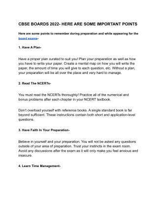 CBSE BOARDS 2022- HERE ARE SOME IMPORTANT POINTS