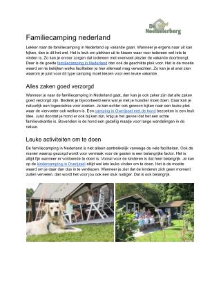 Familiecamping Nederlnd