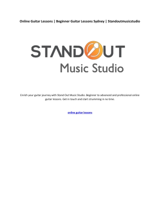 online guitar lessons