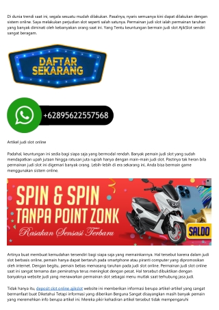 Situs Slot Online Tanpa Potongan Via Bri
