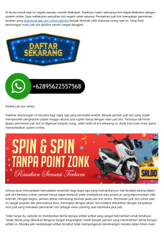 Situs Slot Online Deposit Via Mandiri