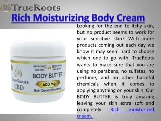 Rich Moistrurized cream
