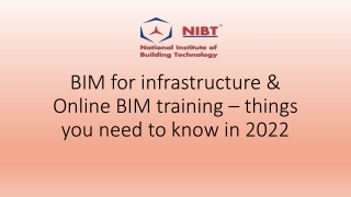 BIM for infrastructure &  Online BIM training – things  you need to know in 2022