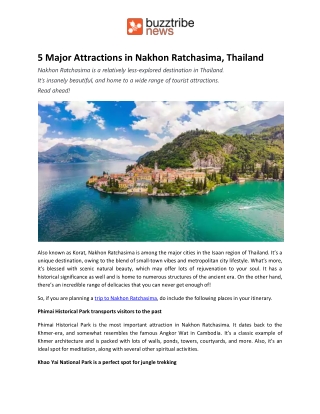 5 Major Attractions in Nakhon Ratchasima, Thailand