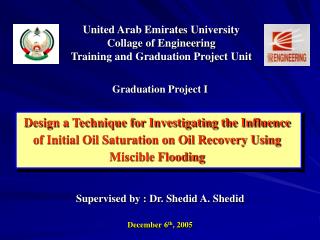 United Arab Emirates University Collage of Engineering Training and Graduation Project Unit