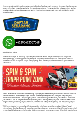 Situs Slot Online Tanpa Potongan Via LinkAja