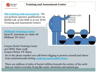 Training and Assessment Center