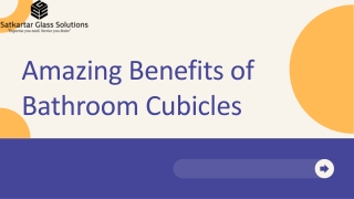Amazing benefits of bathroom cubicles