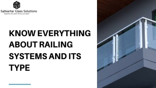 Know Everything About Railing Systems and Its type