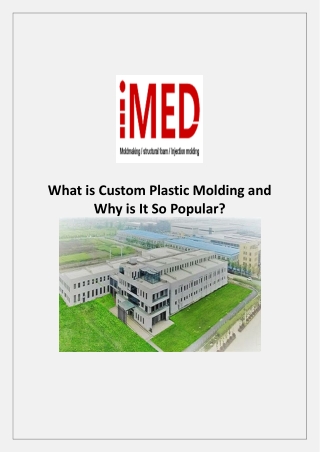 What is Custom Plastic Molding and Why is It So Popular