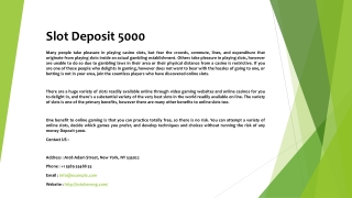 Slot Deposit 5000