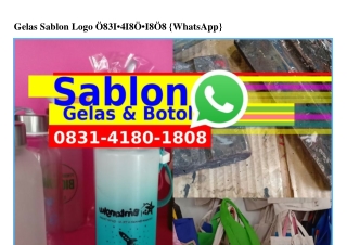 Gelas Sablon Logo