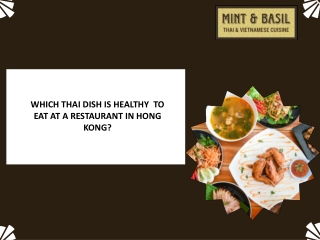 Which Thai Dish is Healthy to Eat at a Restaurant in Hong Kong