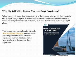 Why To Sail With Better Charter Boat Providers?