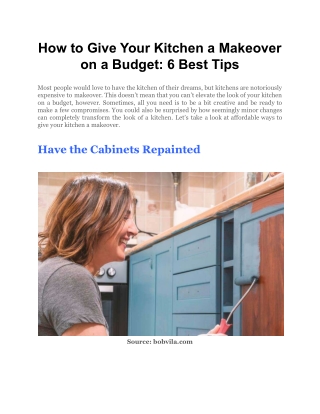 How to Give Your Kitchen a Makeover on a Budget_ 6 Best Tips