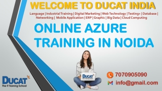 ONLINE AZURE TRAINING IN NOIDA