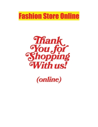 Fashion Store Online