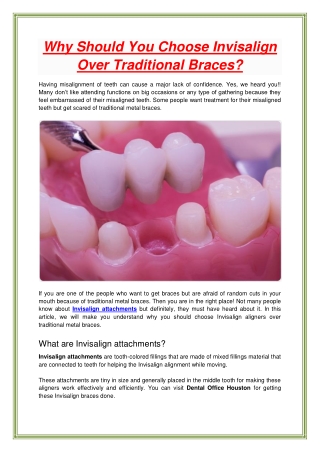 Why Should You Choose Invisalign Over Traditional Braces
