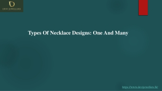 Types Of Necklace Designs One And Many