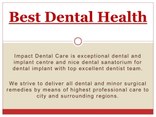 Best Dental Health