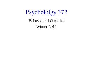 Psychololgy 372