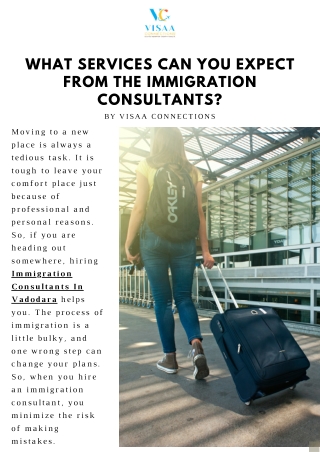 Service that Can Be Expected From the Immigration Consultants