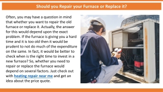 Should you Repair your Furnace or Replace it?