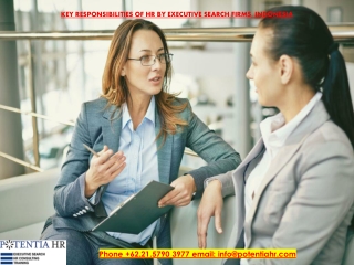 Key responsibilities of HR by executive search firms, Indonesia