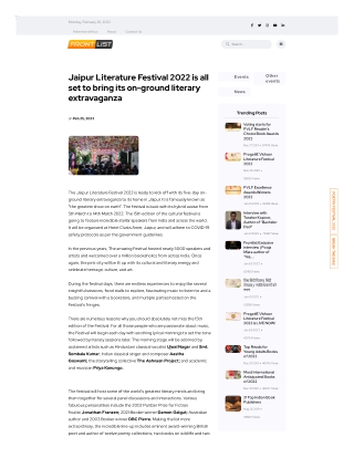 Jaipur Literature Festival 2022