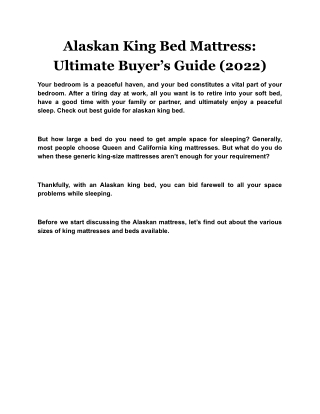 Alaskan King Bed Mattress: Ultimate Buyer’s Guide (2022)