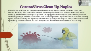 CoronaVirus Sanitation Services In Naples