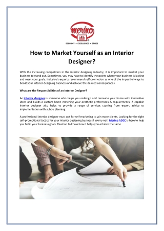 How to Market Yourself as an Interior Designer