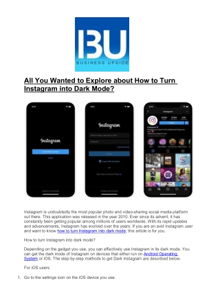 All You Wanted to Explore about How to Turn Instagram into Dark Mode