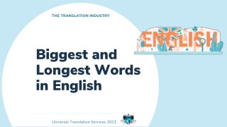 Biggest and Longest Words in English