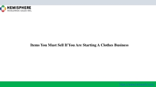 Items You Must Sell If You Are Starting A Clothes Business