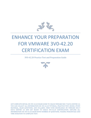 Enhance Your Preparation for VMware 3V0-42.20 Certification Exam