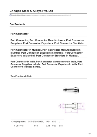 Port Connector Exporters