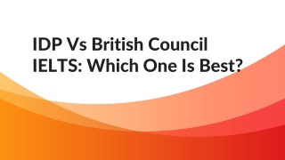 IDP Vs British Council IELTS