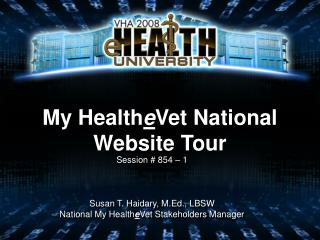 My Health e Vet National Website Tour