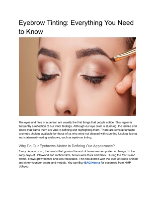 Eyebrow Tinting_ Everything You Need to Know