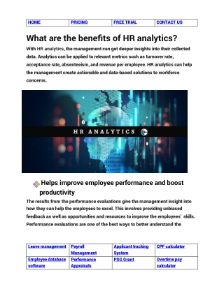 Advantages of HR analytics