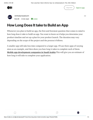 How Long Does It take to Build an App